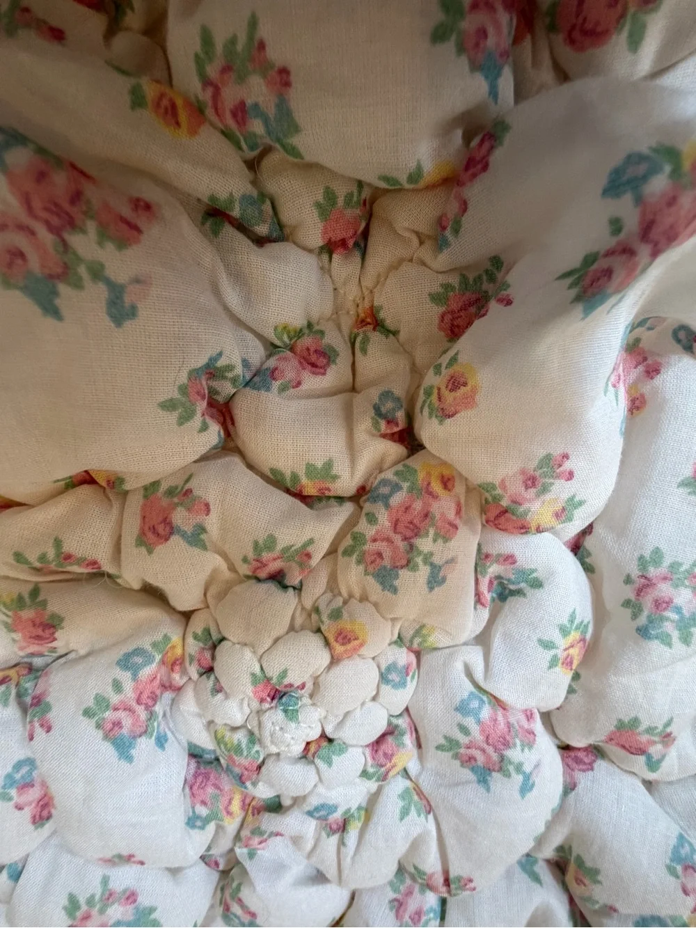 NWT new Anthropologie cotton voile dahlia euro sham floral pattern quilted